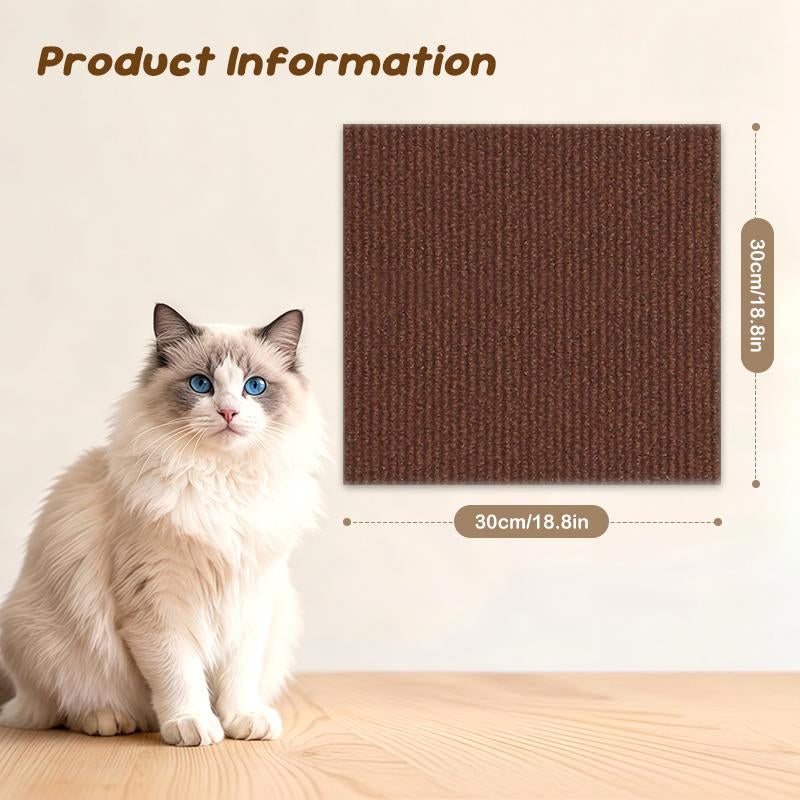 Cat Scratch Furniture Protector Stickers - 4 Pack (11.8"x11.8") or 1 Pack (39.3"x11.8") in Grey - Customizable and Available in Four Colors