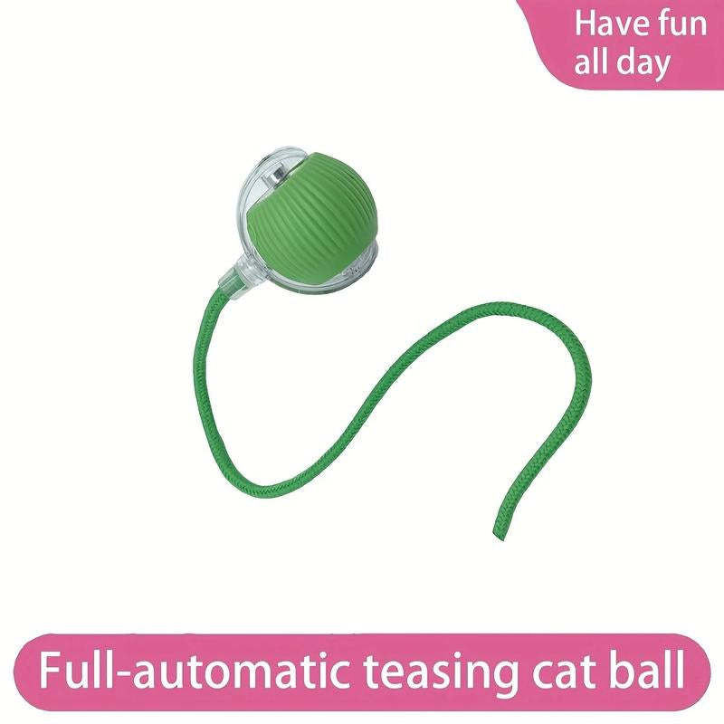 Interactive Cat Toy, Chirp and Motion Activated Cat Rolling Toy, Used for Indoor Cat Red LED Light Ball Rolling Quickly, Can Be Used on the Carpet.