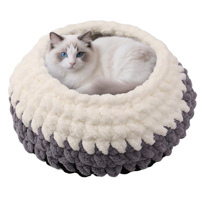 Premium Plush Cat Bed - Cozy, Warm, and Stylish Washable Resting Solution