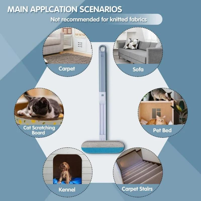 Multifunctional 3-in-1 Pet Hair Removal Tool for Furniture, Carpets, and Clothing - Ideal for Cats and Dogs