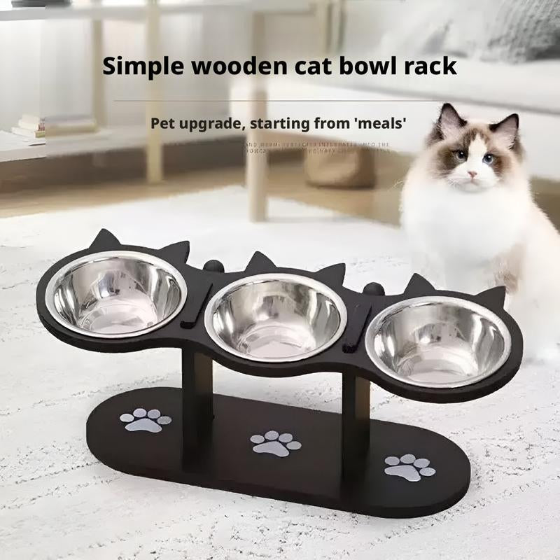 Elevated Pet Feeder with 15-Degree Tilted Bowls and Adjustable Height for Enhanced Feeding Comfort