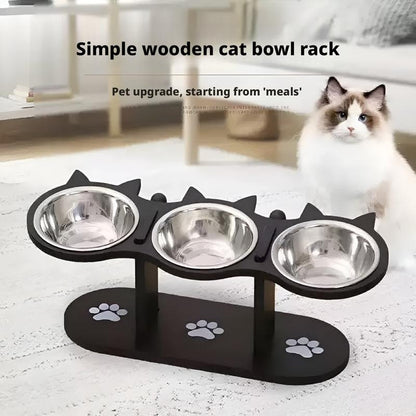 Elevated Pet Feeder with 15-Degree Tilted Bowls and Adjustable Height for Enhanced Feeding Comfort