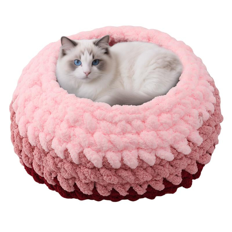 Premium Plush Cat Bed - Cozy, Warm, and Stylish Washable Resting Solution
