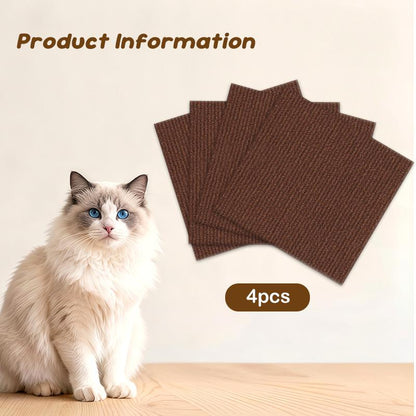 Cat Scratch Furniture Protector Stickers - 4 Pack (11.8"x11.8") or 1 Pack (39.3"x11.8") in Grey - Customizable and Available in Four Colors