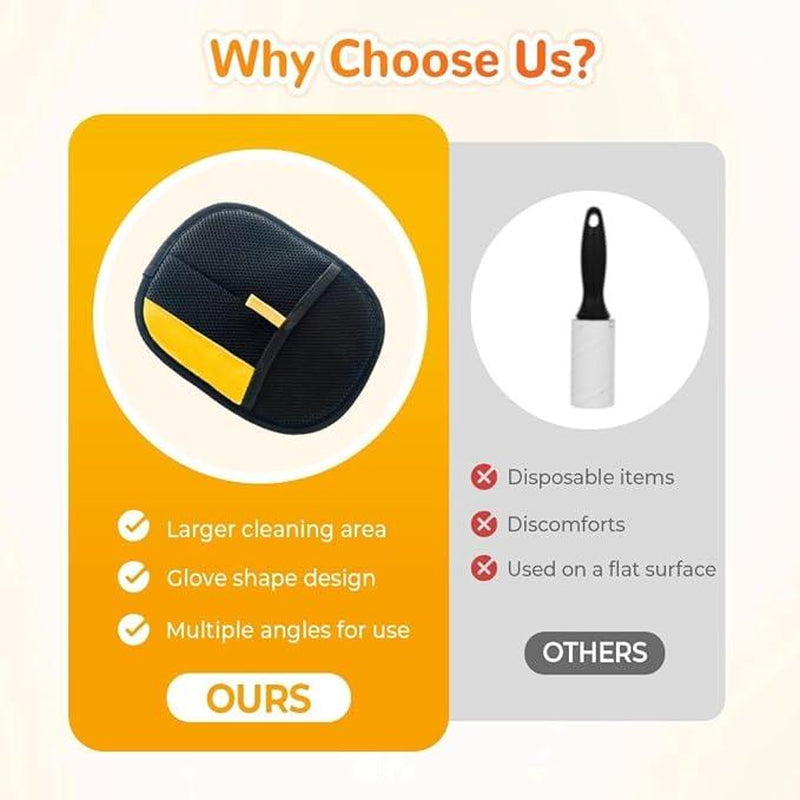 Electrostatic Pet Hair Removal Gloves - Reusable Solution for Cats and Dogs, Ideal for Furniture, Carpets, and Car Seats, Perfect Valentine's Day Gift