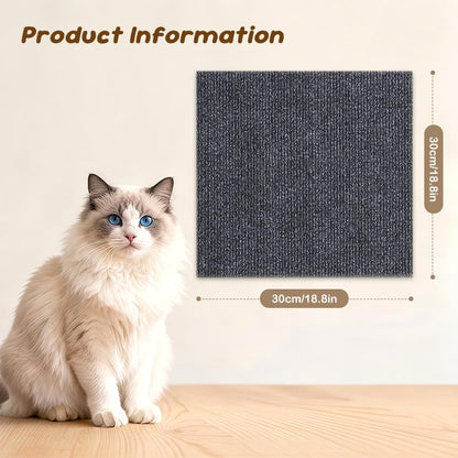 Cat Scratch Furniture Protector Stickers - 4 Pack (11.8"x11.8") or 1 Pack (39.3"x11.8") in Grey - Customizable and Available in Four Colors