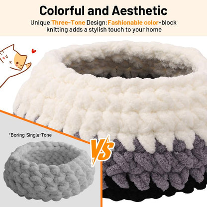 Premium Plush Cat Bed - Cozy, Warm, and Stylish Washable Resting Solution